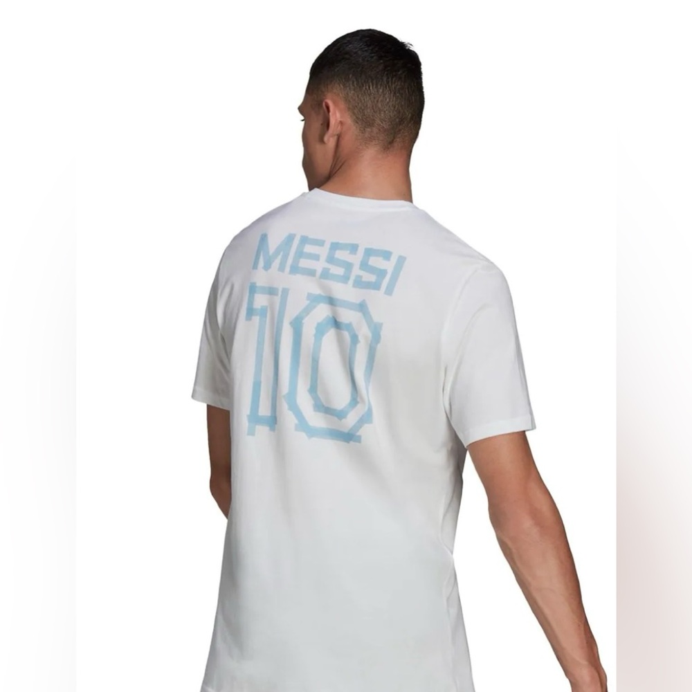 New with tags Adidas Messi Football Graphic Men's Tee - Picture 5 of 6